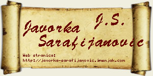Javorka Sarafijanović vizit kartica
